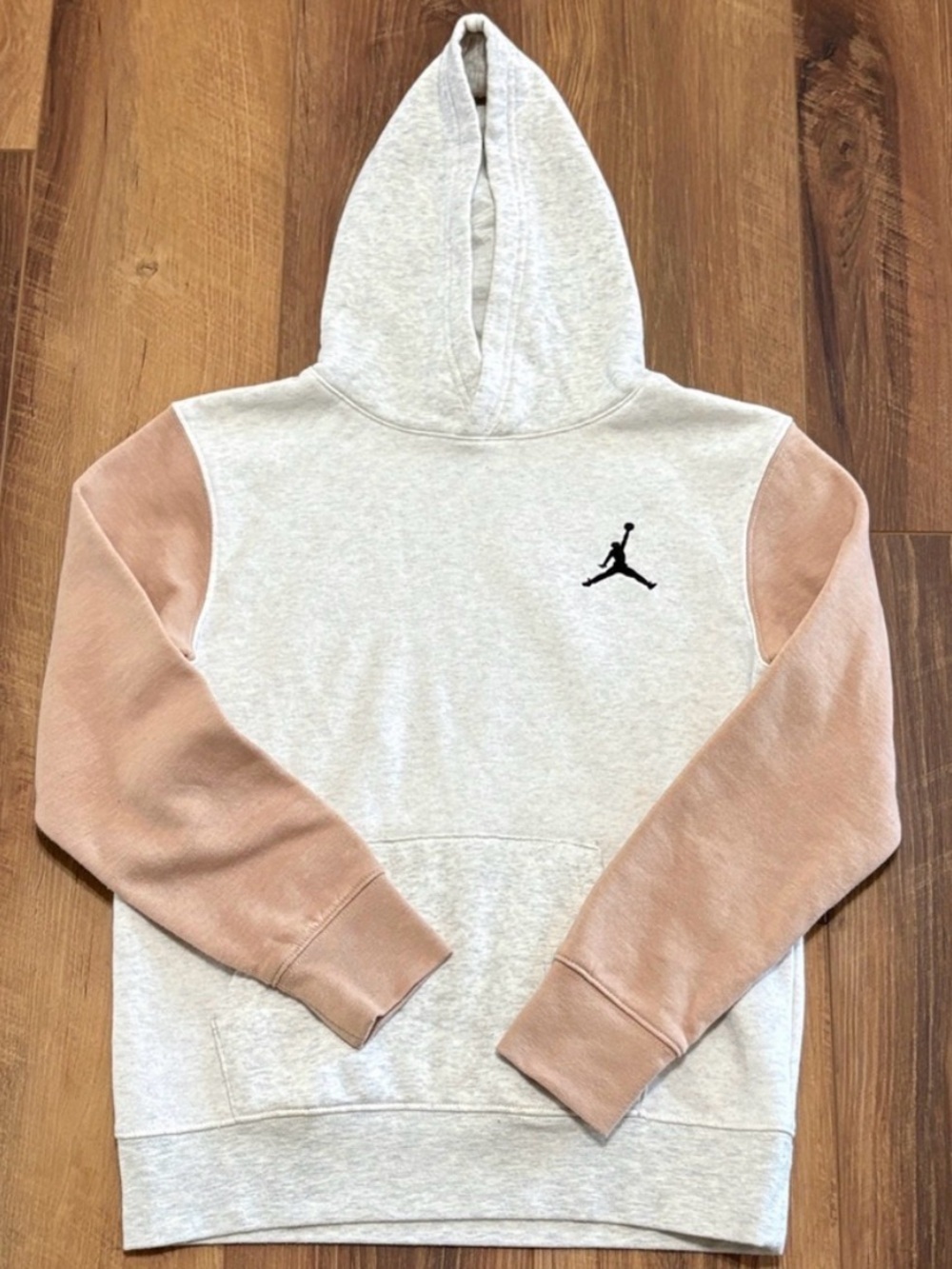 Jordan Kids Hoodie - Light Gray and Pale Pink